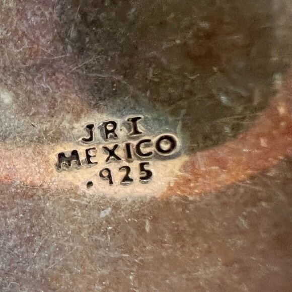 Vtg 925 Silver Abalone Pendant & Earrings JRI & ATI MX 925 Torque Choker Necklac - Picture 6 of 11